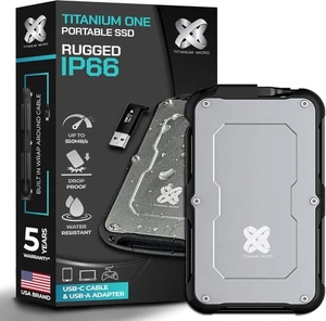 Titanium Micro 8TB Titanium One Extenal Portable SSD Up to 450Mb/s USB3.2 gen 2 - Picture 1 of 8