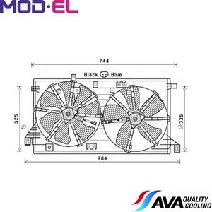 FAN RADIATOR MZ7550 FOR MAZDA Z66815025 - Picture 1 of 6