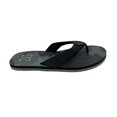 Мужские сандалии с логотипом Hurley серые камуфляжные черные для бассейна пляжа шлепанцы - Изображение 1 из 4