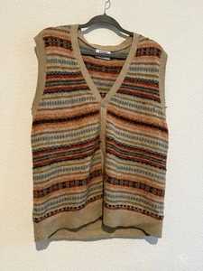 Old Navy SoSoft Fair Isle Weste Gr. M Dad Style bunt Pullover Knopfleiste Weste - Bild 1 von 6
