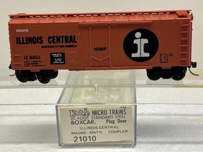 N Scale Kadee Micro Trains MTL 21010 Illinois Central IC 160513 Boxcar - Image 1 of 4