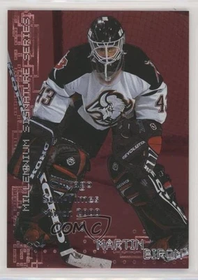 1999-00 ITG Be A Player Millennium Signature Series /10 Martin Biron #35 - Image 1 of 2