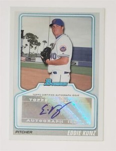 Eddie Kunz autographed Baseball Card New York Mets 2010 Bowman Certified #BPAEK