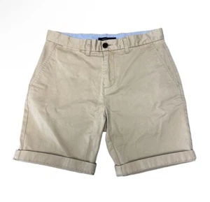 Tommy Hilfiger Mens Shorts Sz 30 Beige Chino Flat Front EUC Z2 - Bild 1 von 6