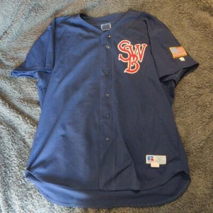 Russell MILB Scranton Wilkes-Barre Red Barons jersey 2002 Navy Blue #74 Size 50 - Picture 1 of 8
