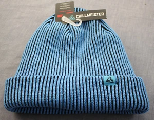 Chillmeister Unisex Blue & Black Sherpa Lined Soft & Warm Winter Beanie Hat NWT - Picture 1 of 2
