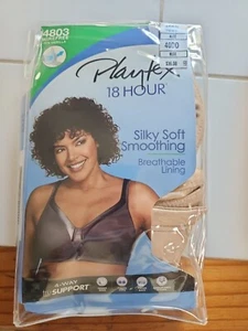 NEW WOMEN SIZE 40DD PLAYTEX 18 HOUR SILKY SOFT SMOOTHING WHITE WIREFREE BRA - Picture 1 of 2