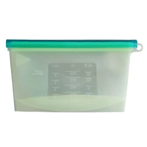 7Penn Silicone Food Storage Bag 500mL - 1pk Green 7.75 x 4in Reusable Food Bags - Picture 1 of 8