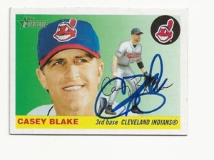 CASEY BLAKE INDIANS AUTOGRAPHED CARD - Picture 1 of 1