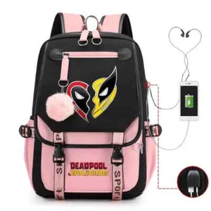 Deadpool & Wolverine backpack Teenarges Schoolbag USB Laptop Bag Rucksack Bags - Picture 1 of 44