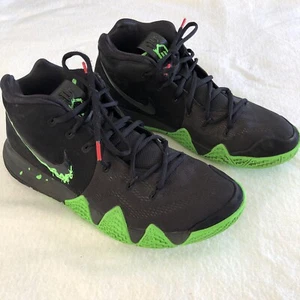 Nike Kyrie 4 Halloween Black Rage Green Slimetime Sneakers Sz 10 - Picture 1 of 7