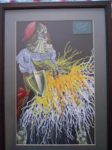 Two beautiful framed/matted water color/ink paintings by Natali Pantelyat - Picture 1 of 8