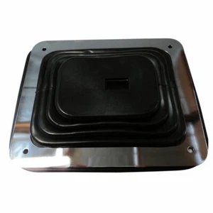 NEW Rubber Shifter Boot With Chrome Plate 5 5/8" X 6 3/4" Manual Automatic 350 - Foto 1 di 6