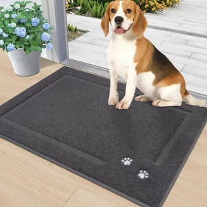 Dog Door Mat for Muddy Paws 24"X36" Dirt Trapper Absorbent Doormat Non Slip Entr - Picture 1 of 12