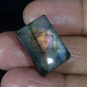 Natural Multi Fire Labradorite Cushion Shape Cabochon Loose Gemstone 18.50 Carat - Picture 1 of 7