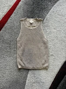 AE77 Premium Linen Sweater Knit Tank Top XS - Picture 1 of 4