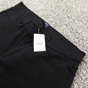NEW J Crew Pants Womens 10 Black Chino Trouser Skinny Stretch Flex Office Preppy - Picture 1 of 13