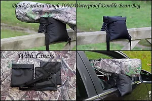 Waterproof Double UNFILLED Black Camera Bean Bag Cordura 500D & Shoulder-Strap - Picture 1 of 7