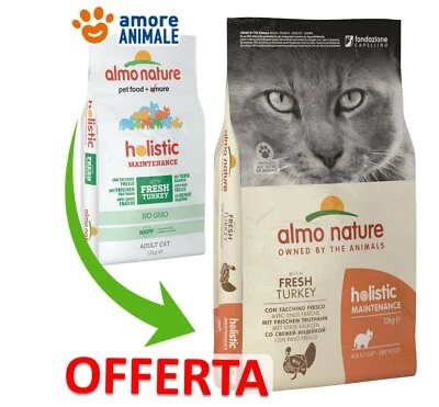 Almo Nature Holistic Chat - Dinde Et Riz 12 Kg - Croquettes Pour Chats - Photo 1/2