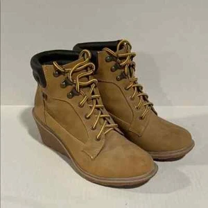 Hellbraune Schnürstiefel mit gepolstertem Kragen und abgerundeter Spitze Union Bay - Bild 1 von 3