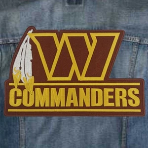 WA Washington Commanders Nation Logo Large Size 12.1"x7.9" Sew Iron on Patches - Picture 1 of 11