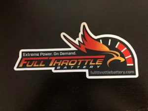 Full Throttle Battery Extreme Power 7.75" x4.5" Sticker - Picture 1 of 1