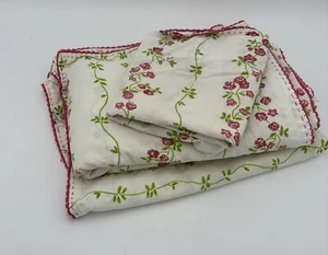 Juego de sábanas planas, funda de almohada y farsa Pottery Barn Teen FLOWERS VINES doble/completo - Imagen 1 de 6