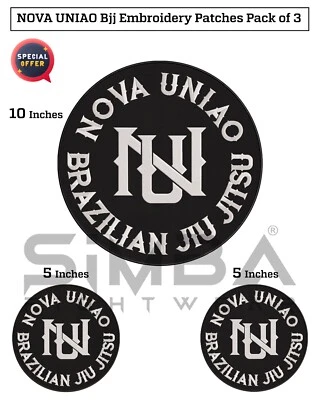 BJJ Kimono Embroidery Patches NOVA UNIAO Bjj Gi Patches BJJ Martial Arts Patches - Image 1 of 4