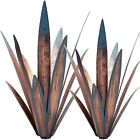 Muciwa 2 PCS Metal Agave Sculpture Decoration, Vintage Country Hand-Painted S...