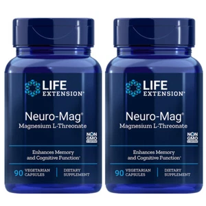Neuro-Mag Magnesium L-Threonate from 2000 mg Magtein - Life Extension 2X90caps  - Picture 1 of 2