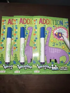3 Addition Imagine Ink Books - 12 Page Learning Book- Marker Included - grade 1 - Imagen 1 de 5