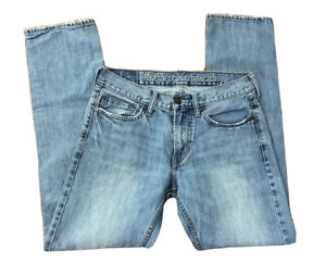 American Eagle Jeans Mens Actual 30x31 Slim Blue Denim Light Wash (tag Sz 30x32)