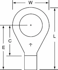 3M 1/2" Stud Size 8 AWG Non-Insulated Brazed Seam Ring Terminal 100PK - Image 1 of 1