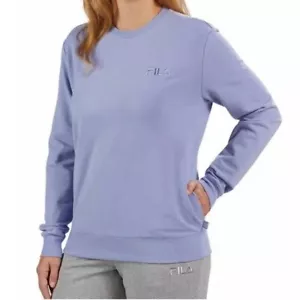 NWT Fila Women's French Terry Long Sleeve Sweatshirt Size Large Purple $50 C793 - Picture 1 of 3