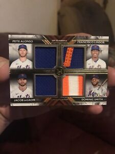 2022 Museum Collection NY Mets Quad Relic Alonso DeGrom Lindor Smith 10/25