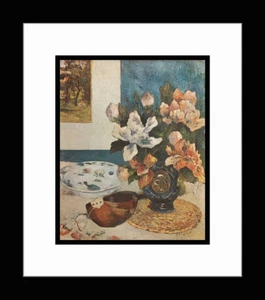 PAUL GAUGUIN • Individuell gerahmter Kunstdruck "Mandoline und Blumen" - Bild 1 von 1