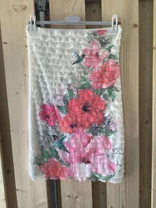Miso Size 12 White & Floral Print Tiered Bandeau Dress New With Tags 🖤 - Picture 1 of 9