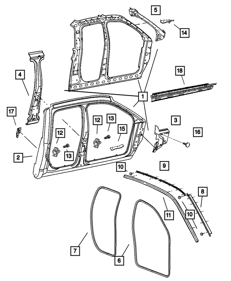 Genuine Mopar 2006-2010 Dodge Ram 2500 Body Side Aperture Panel Left 5179213AB - Изображение 1 из 1
