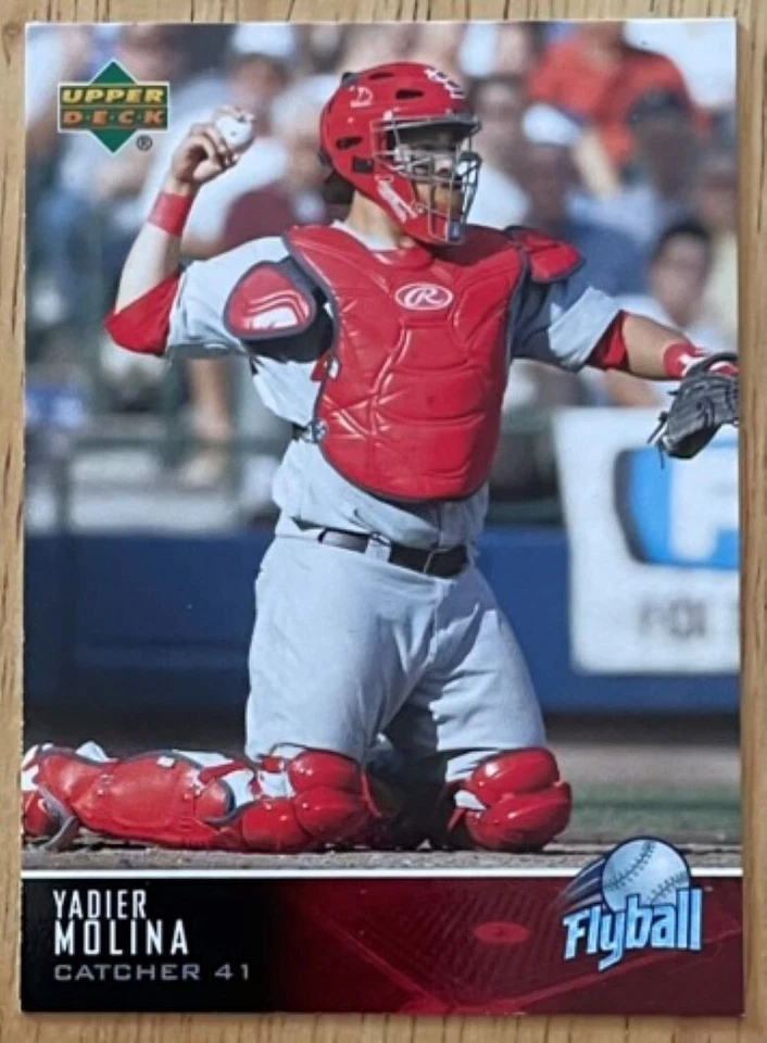 YADIER MOLINA, ¡RARO! Tarjeta de novato 2005 Upper Deck "Fly Ball", ¡guau! Foto 1 de 1