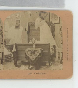 War in Camp Comic Kilburn Stereoview - Bild 1 von 2