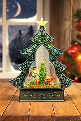 Christmas Snow Globe Water Filled LED Light Up Nativity Scene Home Xmas Decor - Image 1 of 4
