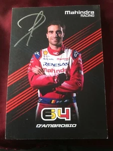 Autogramm JEROME D'AMBROSIO-Motorsport BELGIEN-Mahindra Racing-handsigniert-AK - Foto 1 di 2