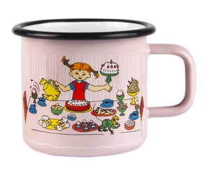 Taza esmalte de cumpleaños Pippi Longstocking MUURLA 3,7 dl *NUEVA - Imagen 1 de 2