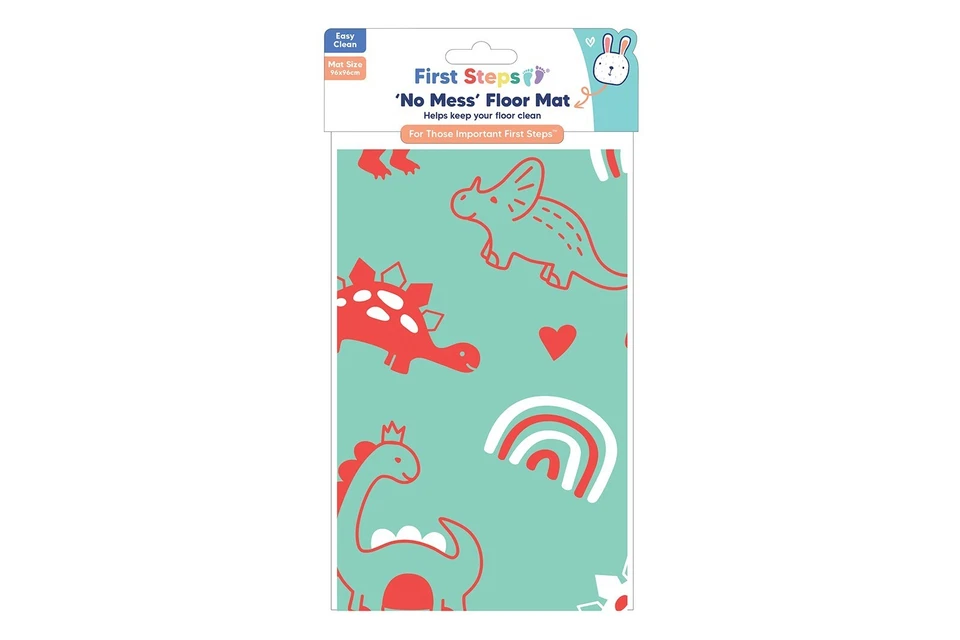 Wipeable No Mess Floor Mat / Splash Mat (Dinosaurs) - Image 1 of 1