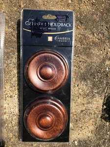  Klassisches Massivholz Spindelhalter Paar dunkelbraun 2er Pack von Cambria - Bild 1 von 2