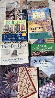 Lot Of 13 Vintage Quilt Books Irish Australian Down East Party Time Little Ones - Image 1 of 4