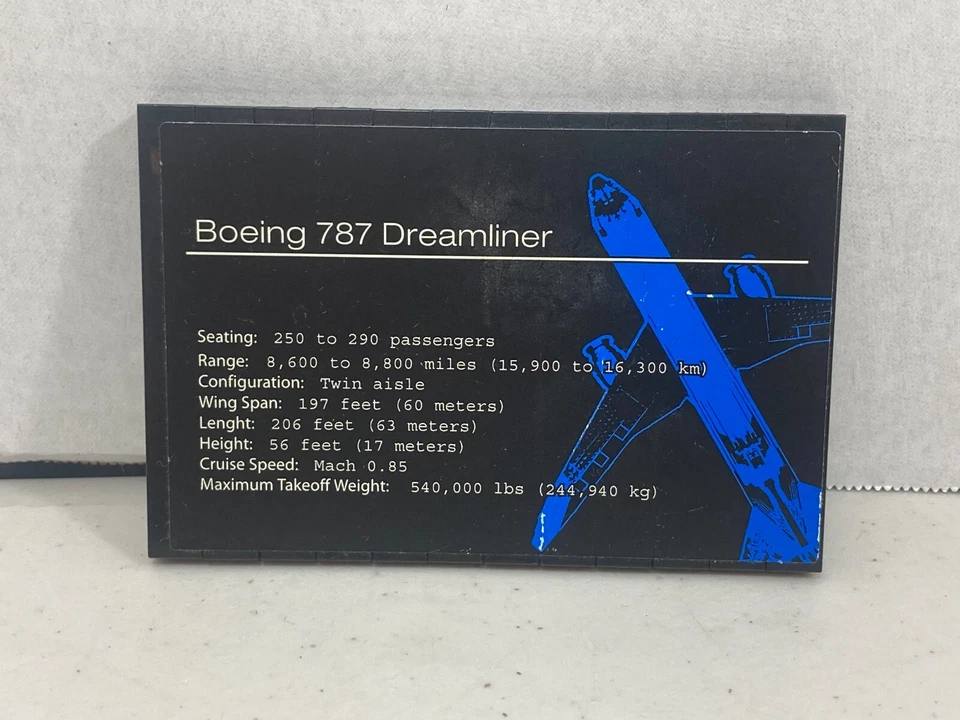 Lego 10177 - Creator Expert - Boeing 787 Dreamliner - 2006 - Sign Plate ONLY! - Image 1 of 1