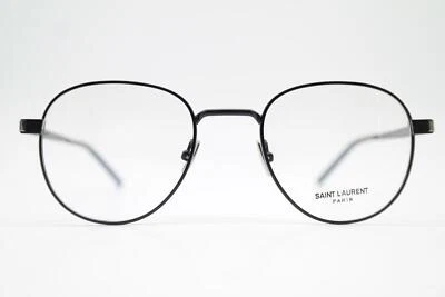 Lunettes Saint Laurent SL 555 OPT Noir Argent Oval Monture Neuve - Photo 1/4