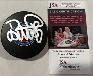 DANIEL ALFREDSSON SIGNED HOCKEY HALL OF FAME PUCK W CASE OTTAWA SENATORS JSA COA - Picture 1 of 3