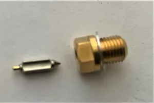 SUZUKI TS100 TC100 TC250 T20 CARBURETOR FLOAT NEEDLE AND SEAT ASSEMBLY - Picture 1 of 5